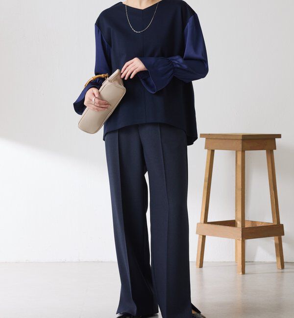  「【着映えトップス】ドッキングスリーブプルオーバー/セレモニー」|Tシャツ・カットソー|