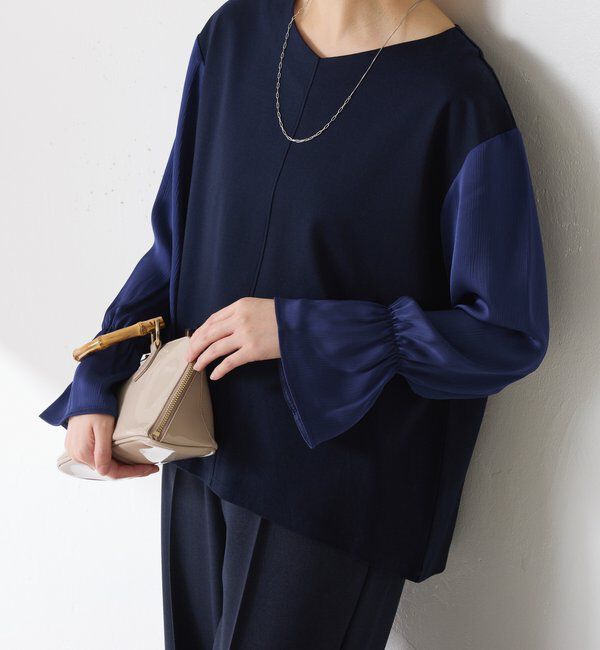  「【着映えトップス】ドッキングスリーブプルオーバー/セレモニー」|Tシャツ・カットソー|