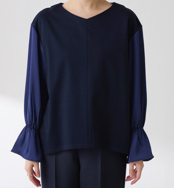  「【着映えトップス】ドッキングスリーブプルオーバー/セレモニー」|Tシャツ・カットソー|