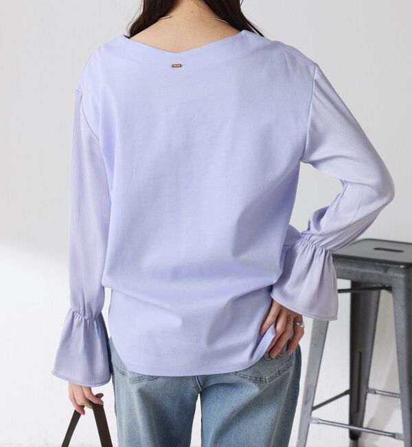  「【着映えトップス】ドッキングスリーブプルオーバー/セレモニー」|Tシャツ・カットソー|