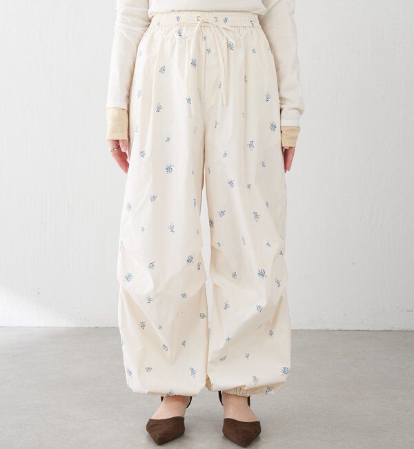  「小花柄パラシュートパンツ」|チノ|