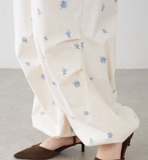  「小花柄パラシュートパンツ」|チノ|