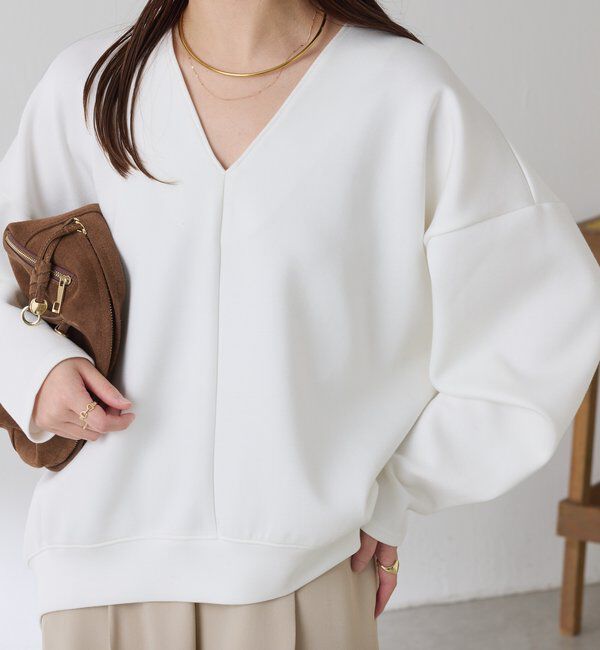  「ポンチＶカットプルオーバー」|Tシャツ・カットソー|