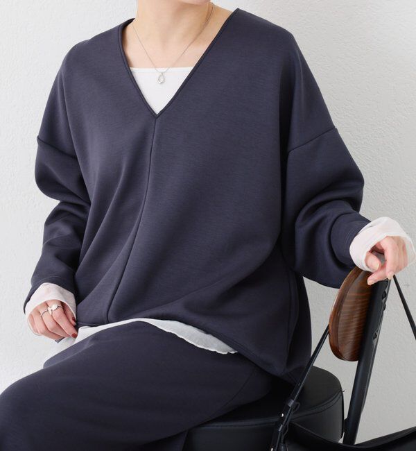  「ポンチＶカットプルオーバー」|Tシャツ・カットソー|