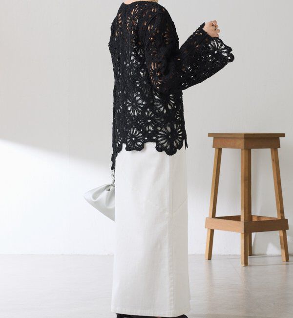  「フラワー柄クロシェニット」|ニット・セーター|