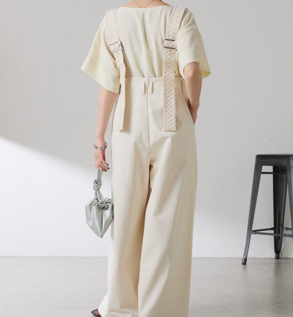  「サスペンダーワイドタックパンツ」|チノ|