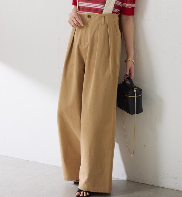  「サスペンダーワイドタックパンツ」|チノ|