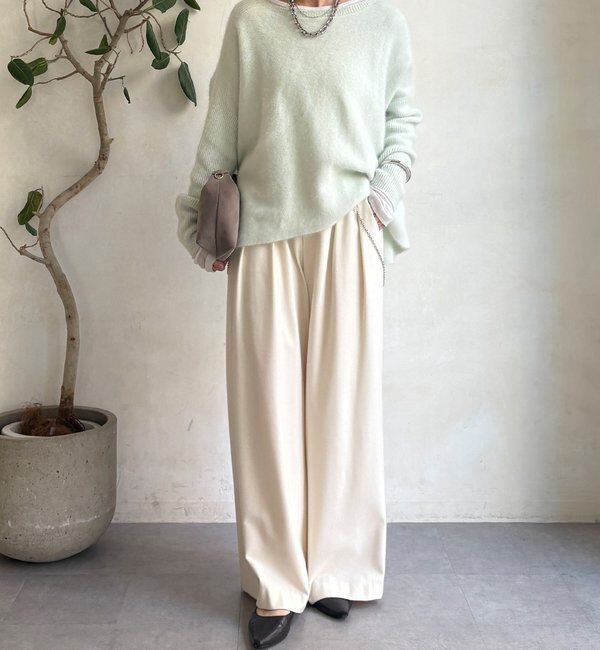  「ファーウールポンチョプルオーバー」|ニット・セーター|