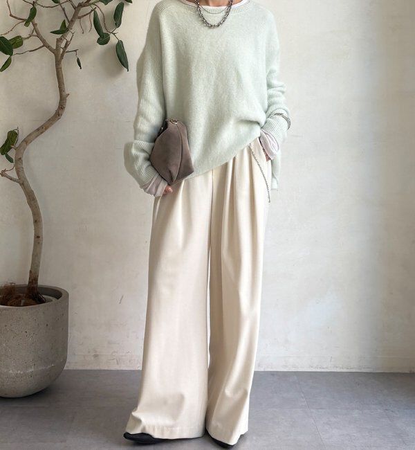  「ファーウールポンチョプルオーバー」|ニット・セーター|