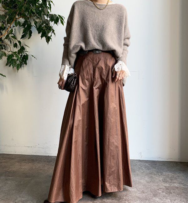  「ファーウールポンチョプルオーバー」|ニット・セーター|