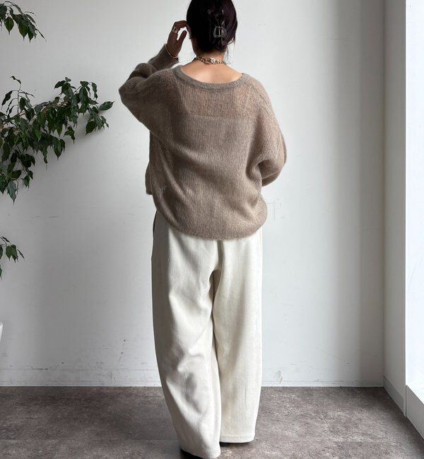  「【新色追加】起毛モヘヤスキッパープルオーバー」|ニット・セーター|