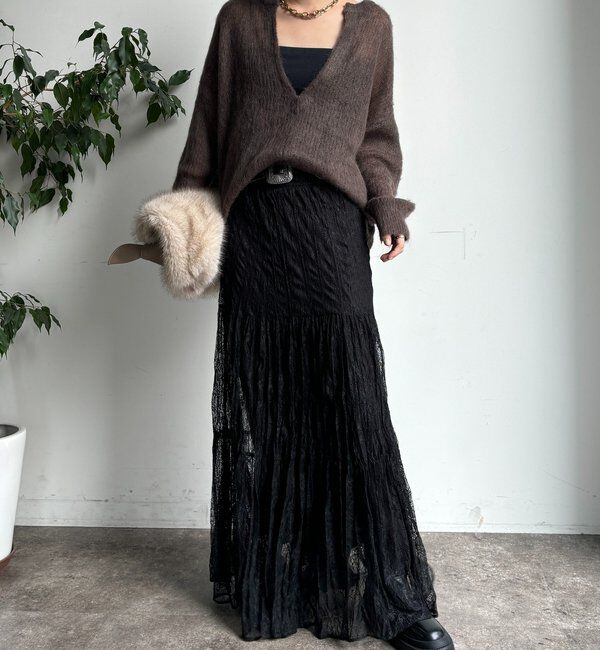  「【新色追加】起毛モヘヤスキッパープルオーバー」|ニット・セーター|