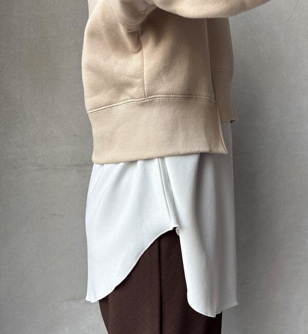  「【WEB限定】裏毛裏起毛ショートトップスアンサンブル」|Tシャツ・カットソー|