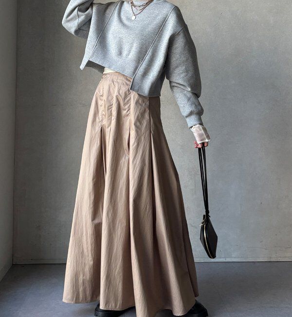  「【WEB限定】裏毛裏起毛ショートトップスアンサンブル」|Tシャツ・カットソー|