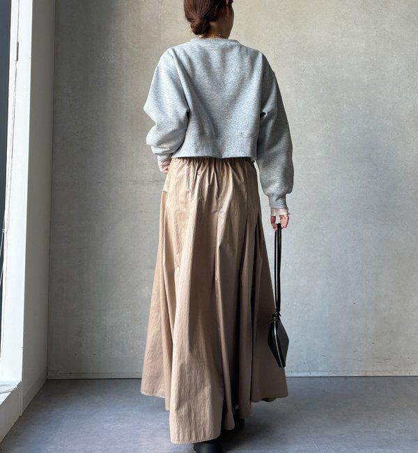  「【WEB限定】裏毛裏起毛ショートトップスアンサンブル」|Tシャツ・カットソー|