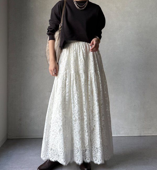  「【WEB限定】裏毛裏起毛ショートトップスアンサンブル」|Tシャツ・カットソー|