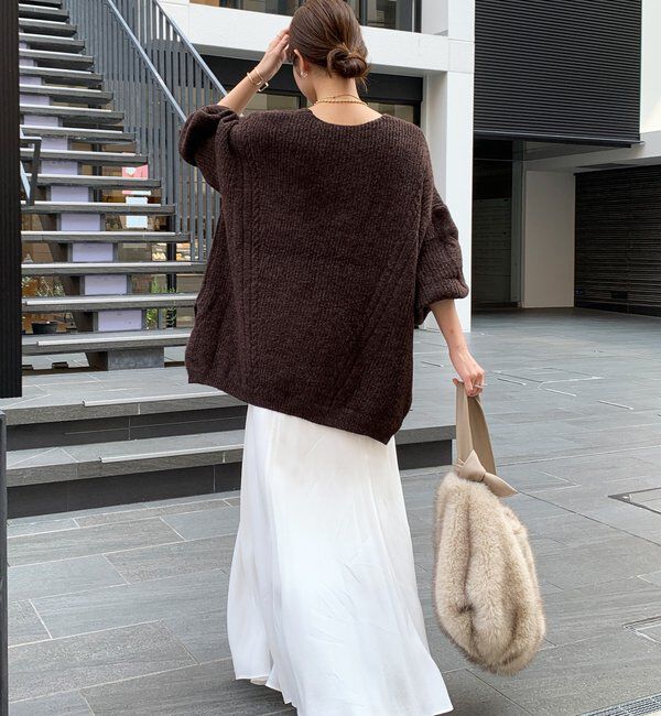  「ボリュームケーブルプルオーバー」|ニット・セーター|