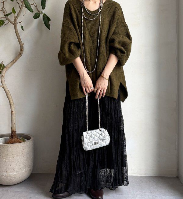  「ボリュームケーブルプルオーバー」|ニット・セーター|