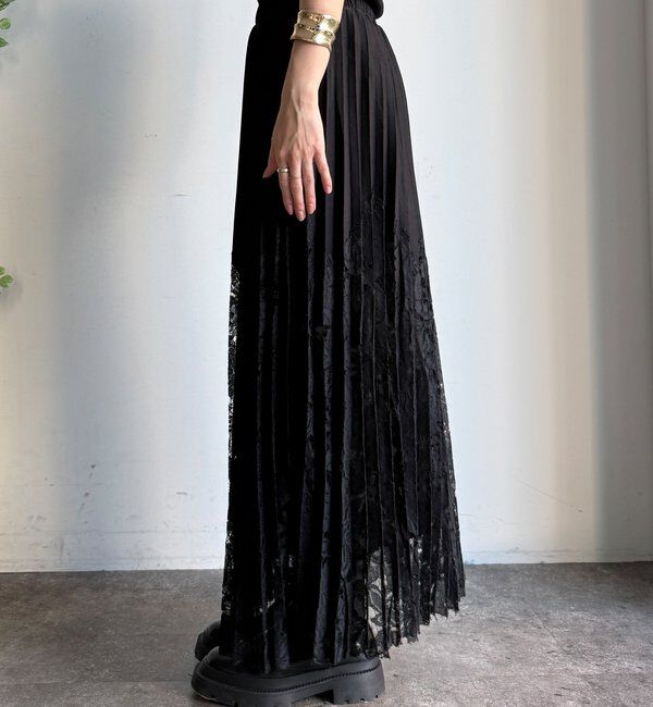  「【WEB限定】レース切替スカート」|スカート|