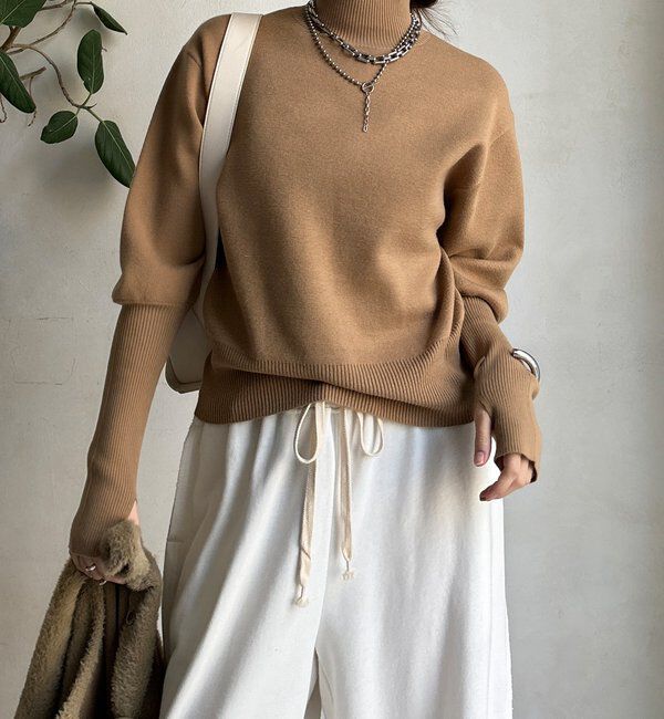  「【セットアイテム/WEB限定】フェザーヤーンカーディガン＋ニット」|ニット・セーター|