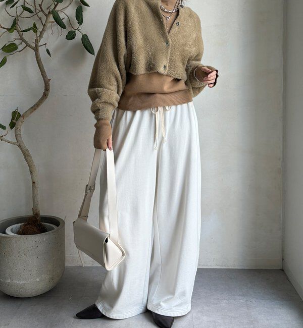  「【セットアイテム/WEB限定】フェザーヤーンカーディガン＋ニット」|ニット・セーター|