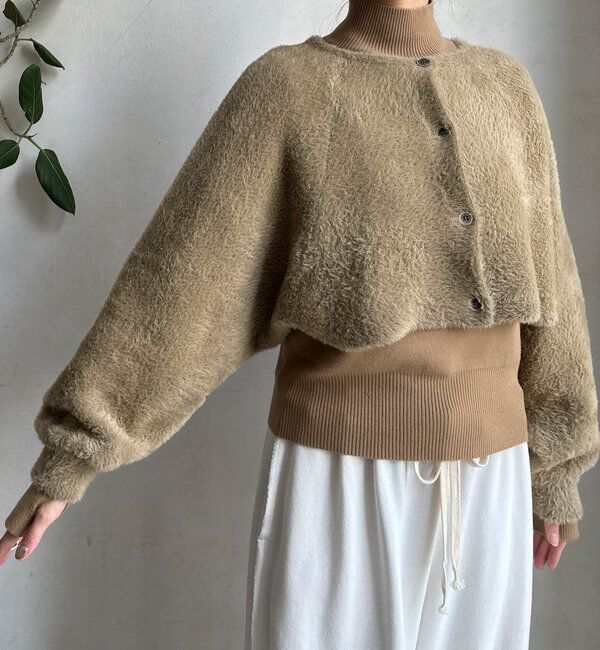  「【セットアイテム/WEB限定】フェザーヤーンカーディガン＋ニット」|ニット・セーター|