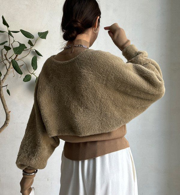  「【セットアイテム/WEB限定】フェザーヤーンカーディガン＋ニット」|ニット・セーター|