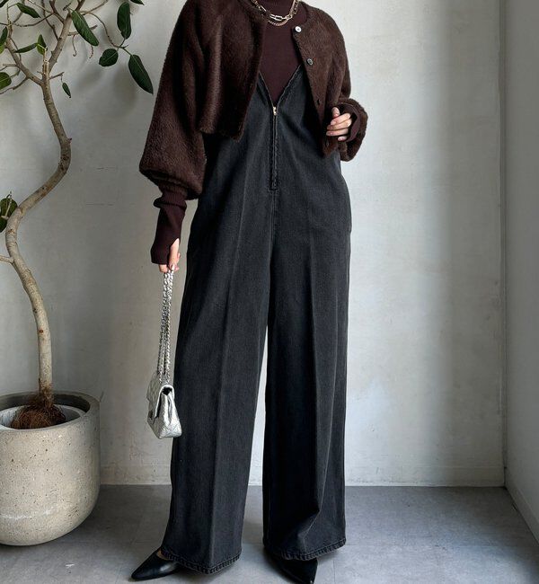  「【セットアイテム/WEB限定】フェザーヤーンカーディガン＋ニット」|ニット・セーター|