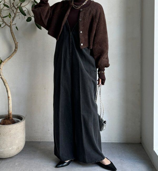  「【セットアイテム/WEB限定】フェザーヤーンカーディガン＋ニット」|ニット・セーター|