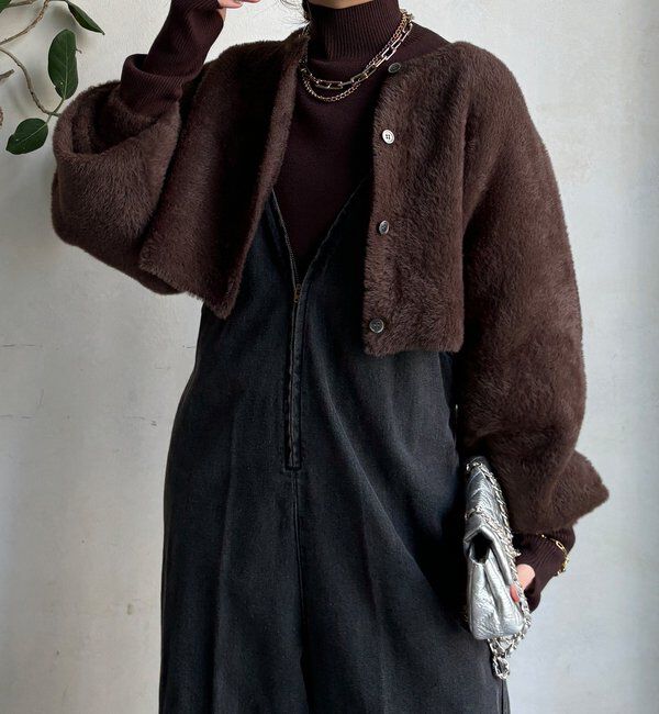  「【セットアイテム/WEB限定】フェザーヤーンカーディガン＋ニット」|ニット・セーター|