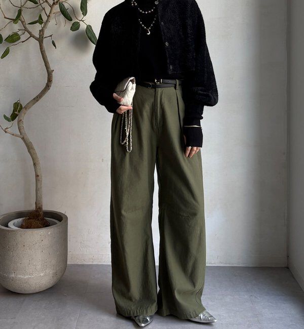  「【セットアイテム/WEB限定】フェザーヤーンカーディガン＋ニット」|ニット・セーター|