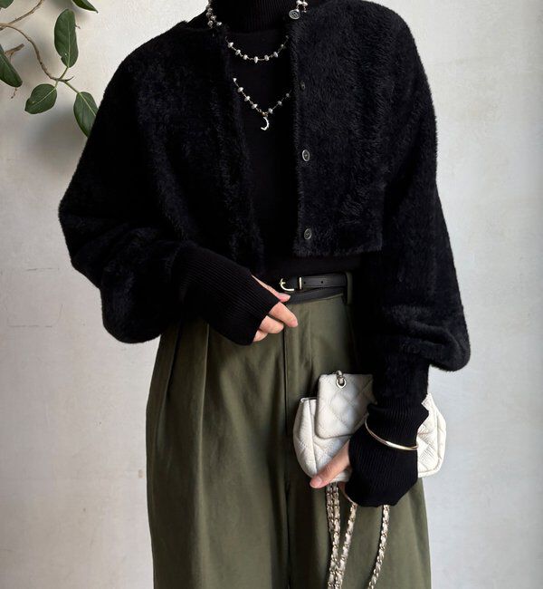  「【セットアイテム/WEB限定】フェザーヤーンカーディガン＋ニット」|ニット・セーター|