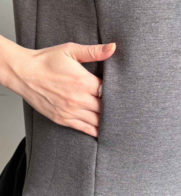  「裾フリル異素材切替ミニワンピース」|ワンピース|