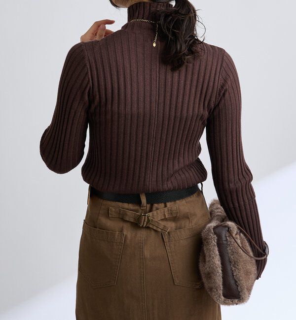  「【新色追加・リバイバル】シルクカシミヤリブニット」|ニット・セーター|