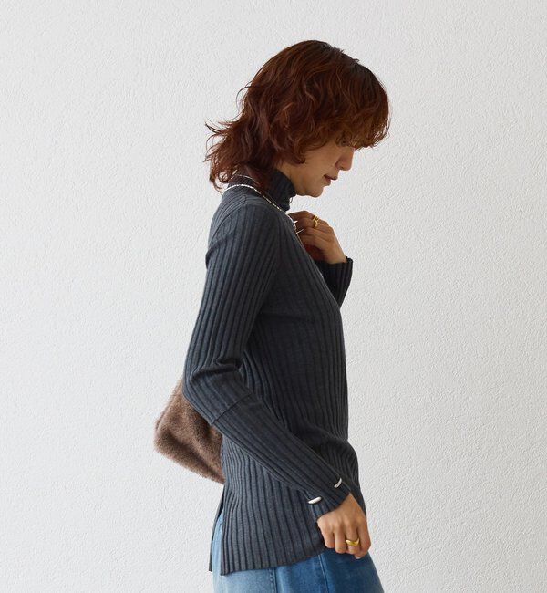  「【新色追加・リバイバル】シルクカシミヤリブニット」|ニット・セーター|