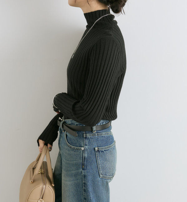  「【新色追加・リバイバル】シルクカシミヤリブニット」|ニット・セーター|