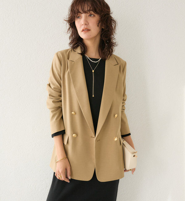  「【オンオフ着れる】ライトピークドラペルジャケット」|テーラードジャケット|
