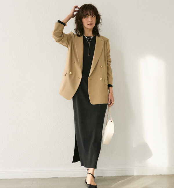  「【オンオフ着れる】ライトピークドラペルジャケット」|テーラードジャケット|