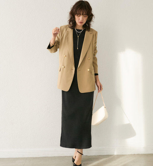  「【オンオフ着れる】ライトピークドラペルジャケット」|テーラードジャケット|