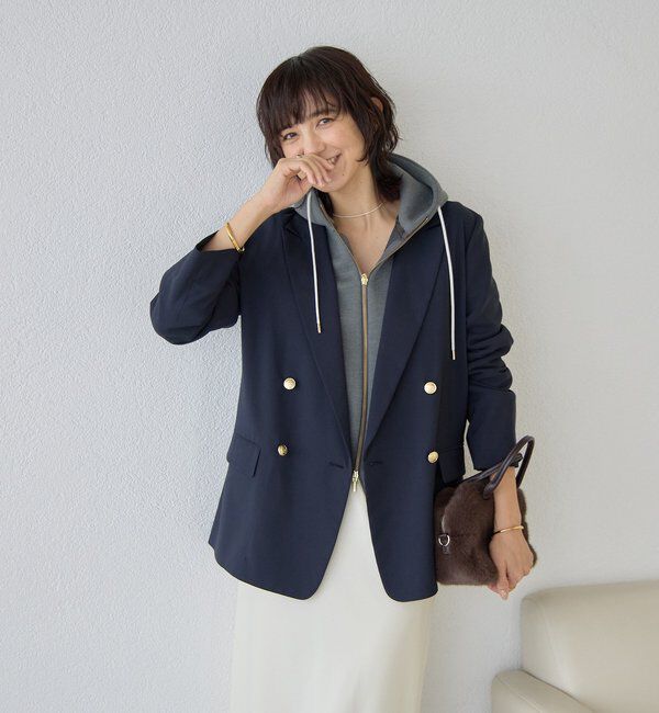  「【オンオフ着れる】ライトピークドラペルジャケット」|テーラードジャケット|