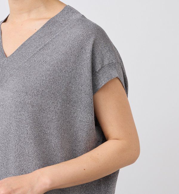  「【ひんやりタッチ・セットアップ対応可】レーヨン混バックテールニット」|ニット・セーター|