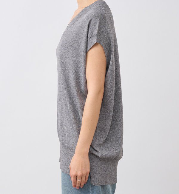  「【ひんやりタッチ・セットアップ対応可】レーヨン混バックテールニット」|ニット・セーター|