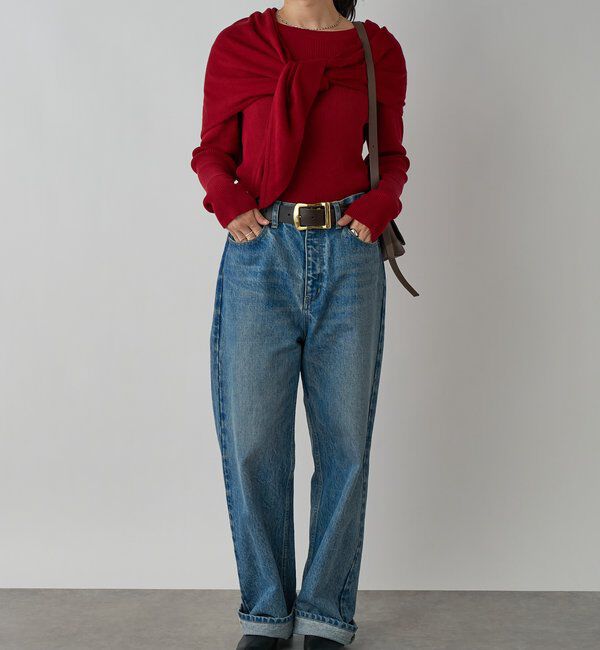  「【MONN.:. （モン）】ゴールドメタルレザーベルト」|ベルト|