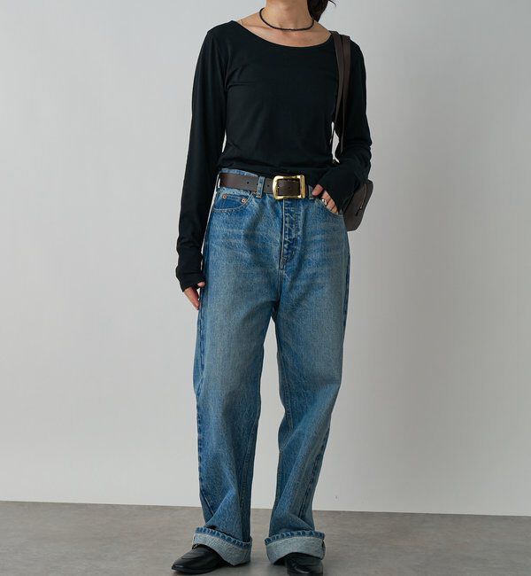  「【MONN.:. （モン）】ゴールドメタルレザーベルト」|ベルト|