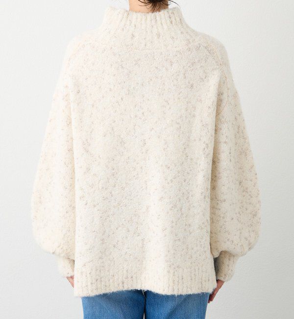  「【キャッチーな編地】ラメノット2wayタートル」|ニット・セーター|