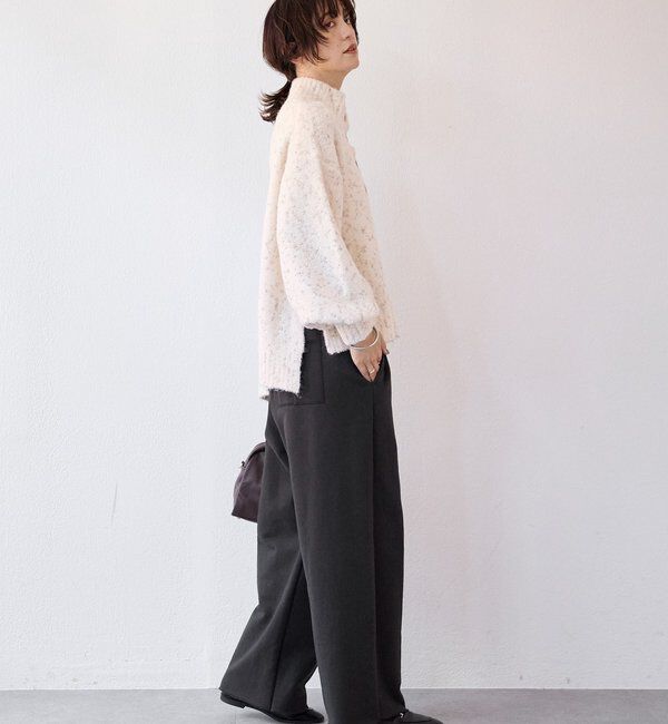  「【キャッチーな編地】ラメノット2wayタートル」|ニット・セーター|