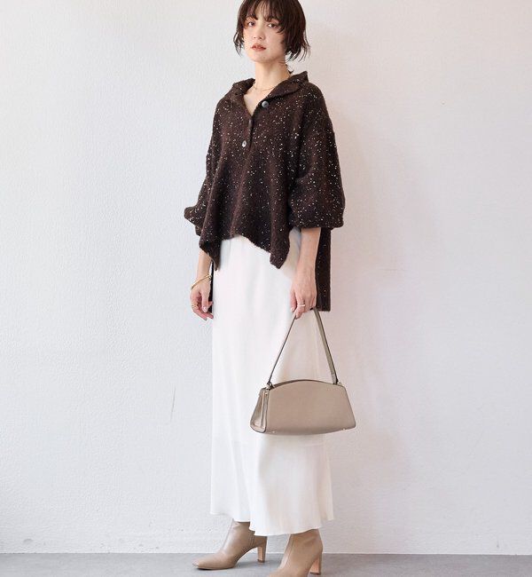  「【キャッチーな編地】ラメノット2wayタートル」|ニット・セーター|