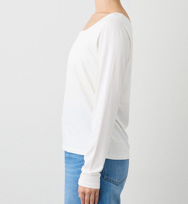  「【ニットのインナーにも】スクエアネックカットソー」|Tシャツ・カットソー|