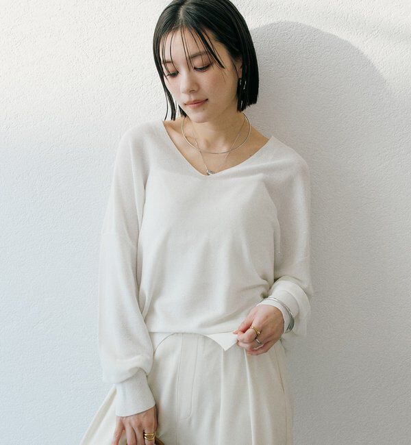  「予約【華やかな煌めき】ペーパースパングルニット」|ニット・セーター|