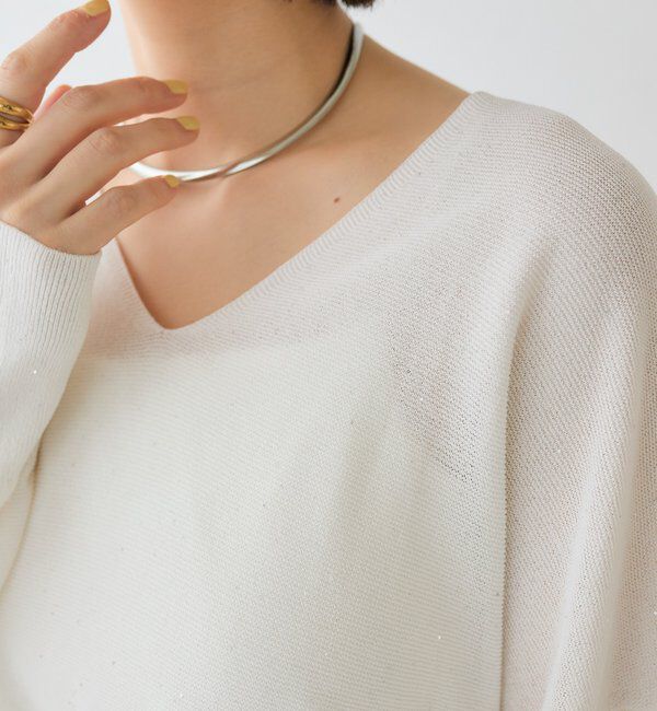  「予約【華やかな煌めき】ペーパースパングルニット」|ニット・セーター|